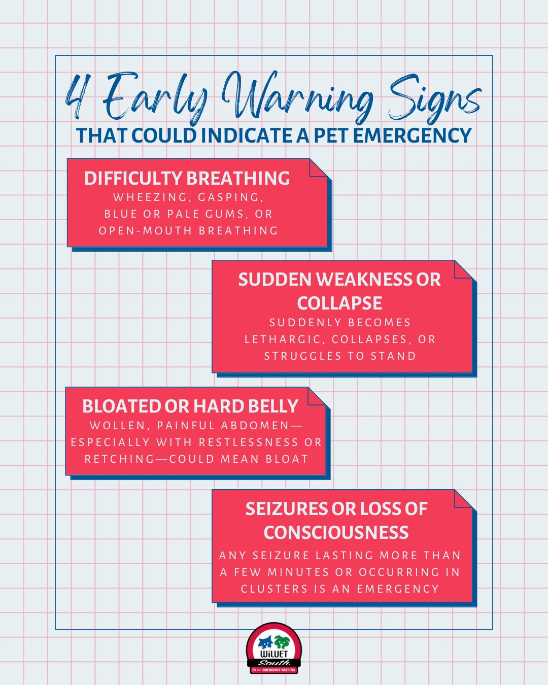 Wilvet - 🚨 Would you recognize a pet emergency? 🚨 Some warning signs ...