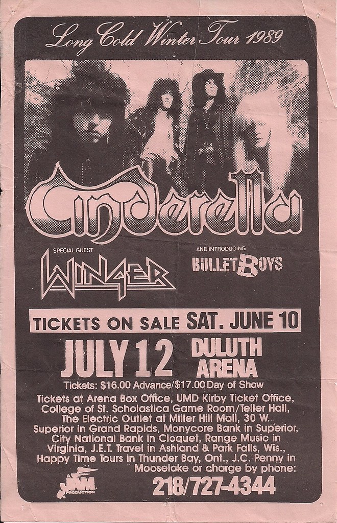 Cinderella's Long Cold Winter tour in Duluth, Minnesota