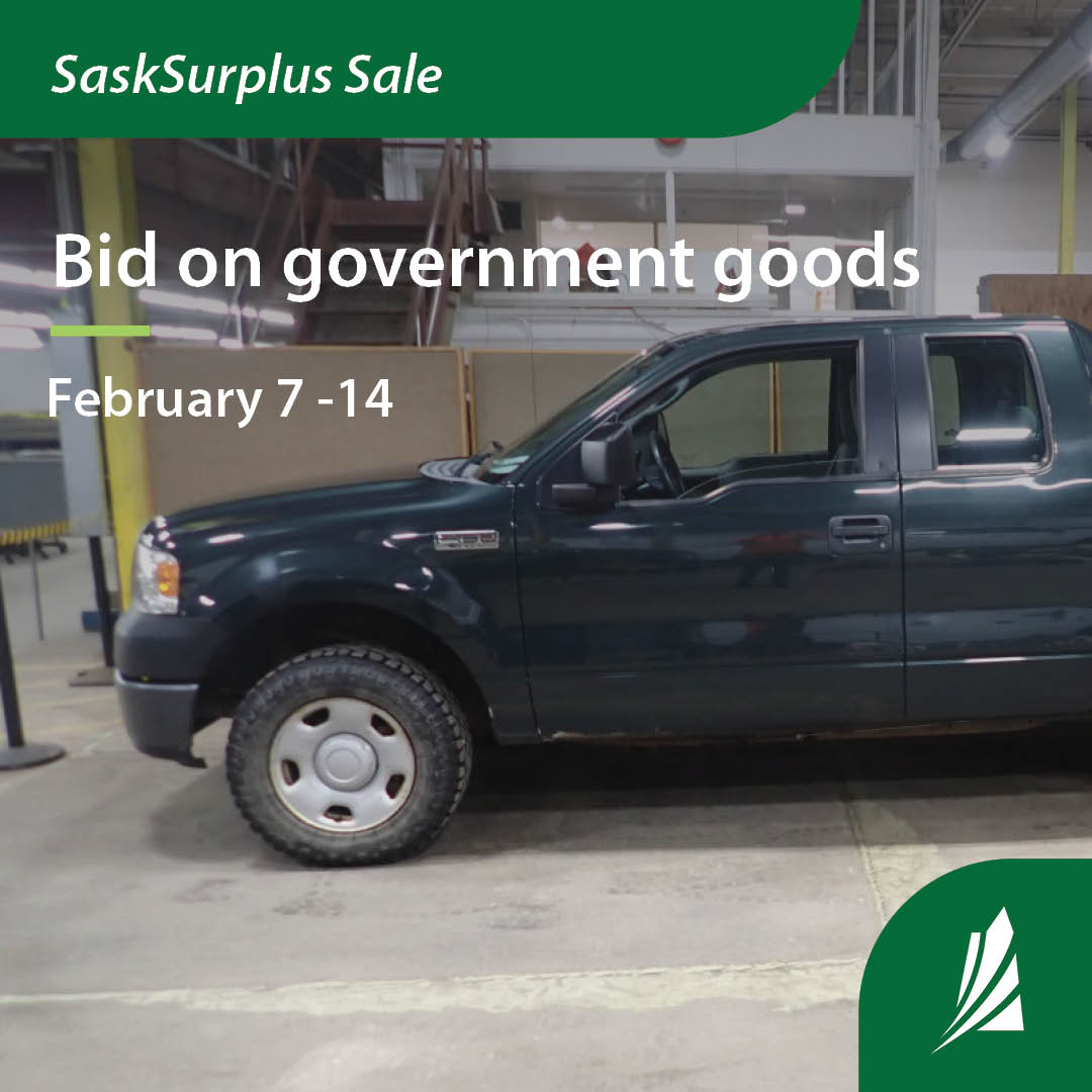 Bid on used vehicles, gravel... - Government of Saskatchewan