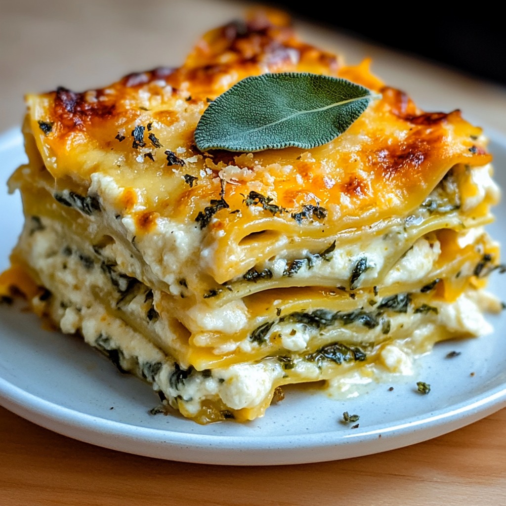 Grande - Lasagnes d’automne à la courge rôtie et ricotta Portions : 6 ...