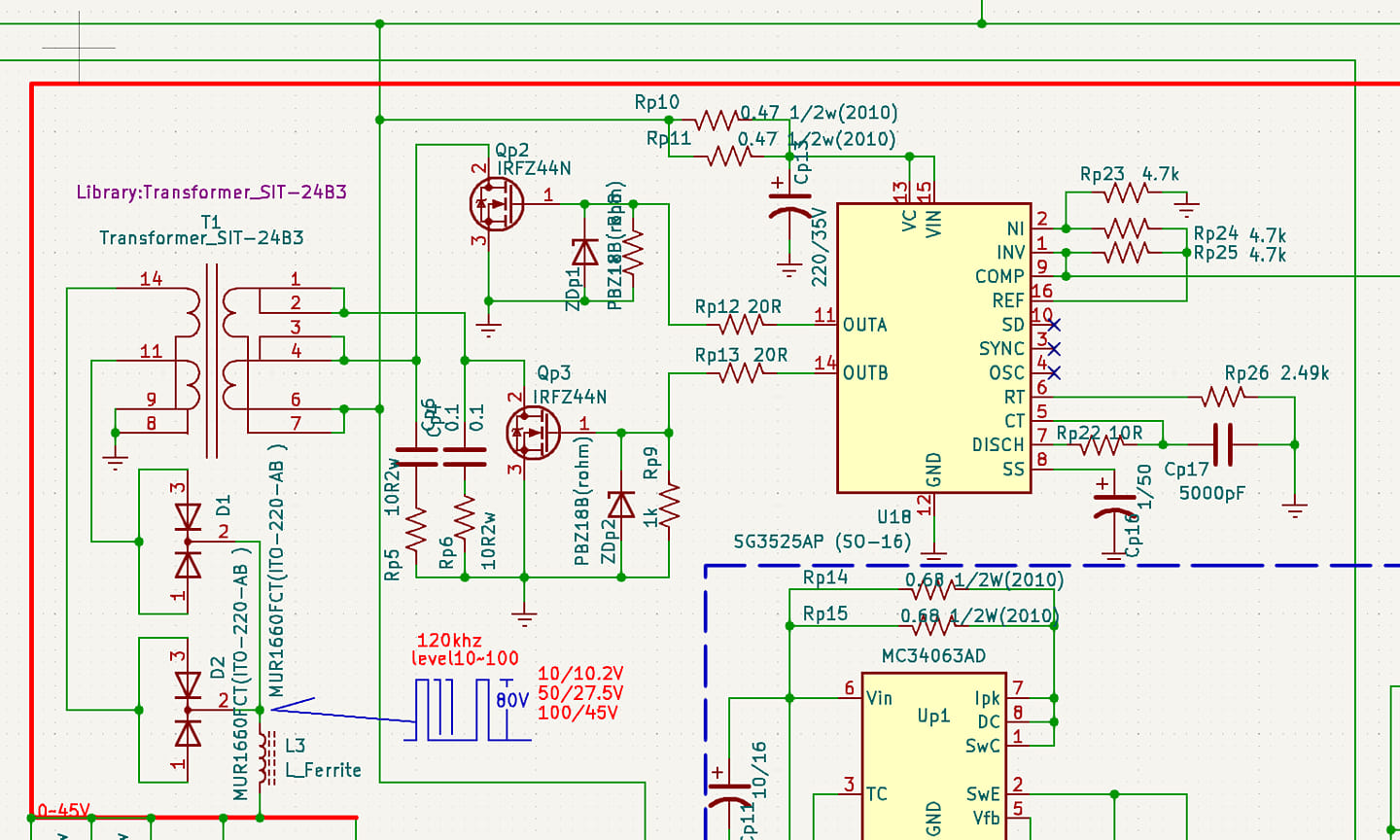 Hi, how about a schematic around the 3525?