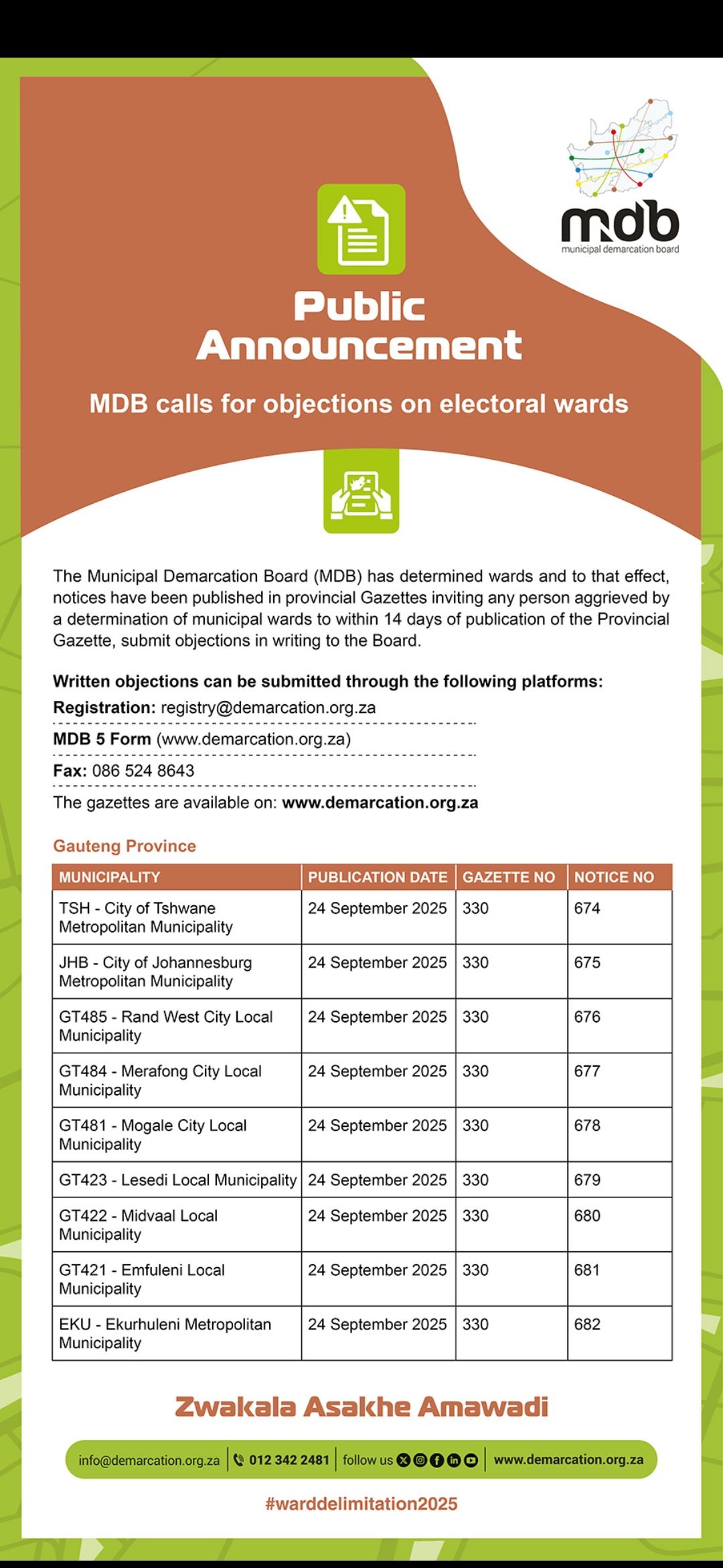 Municipal Demarcation Board - MDB