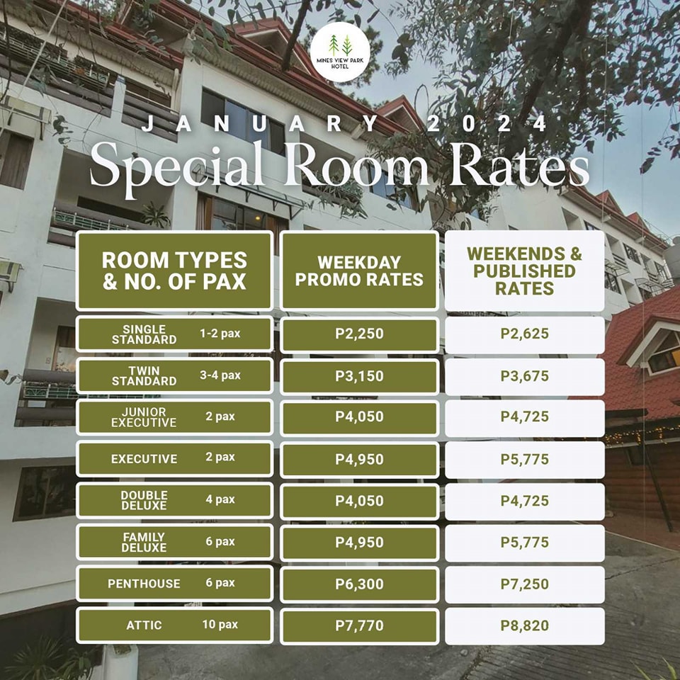Plan your 2024 vacations as early... - Mines View Park Hotel | Facebook