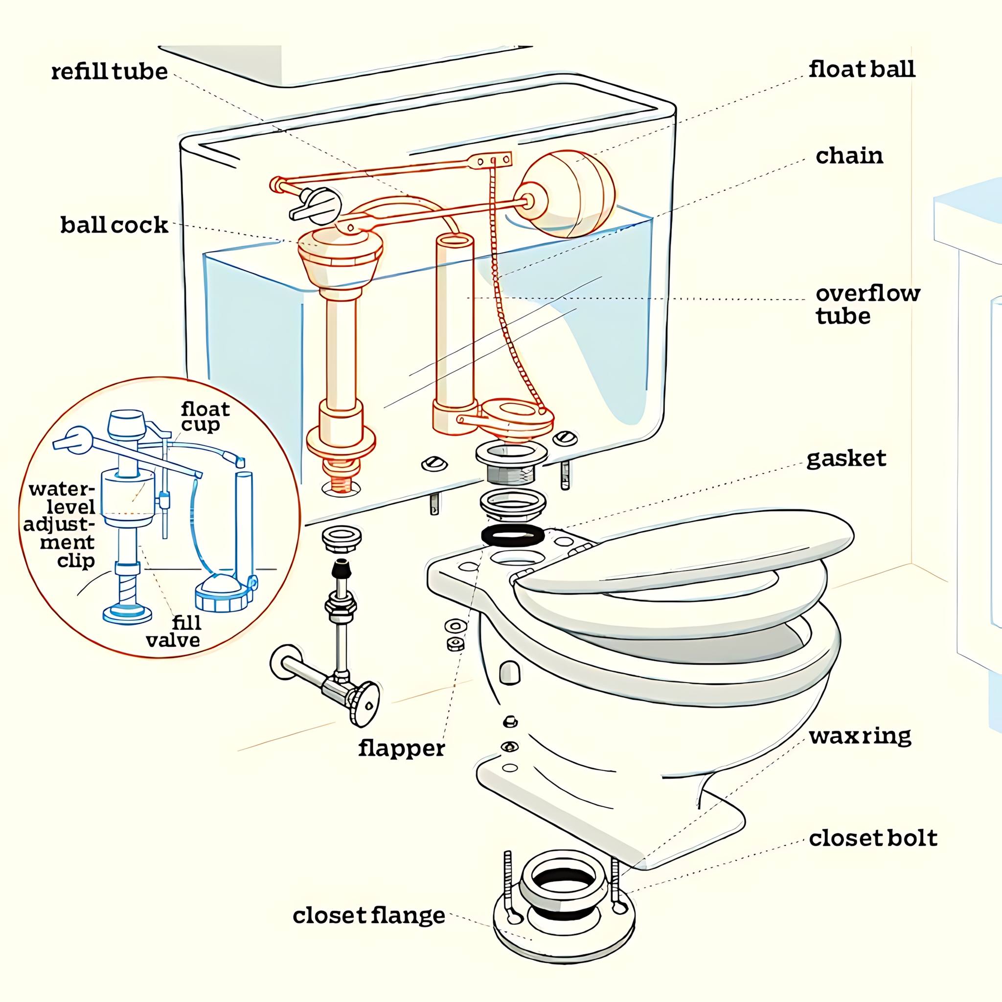 Young - a technical illustration or diagram of a toilet, likely meant