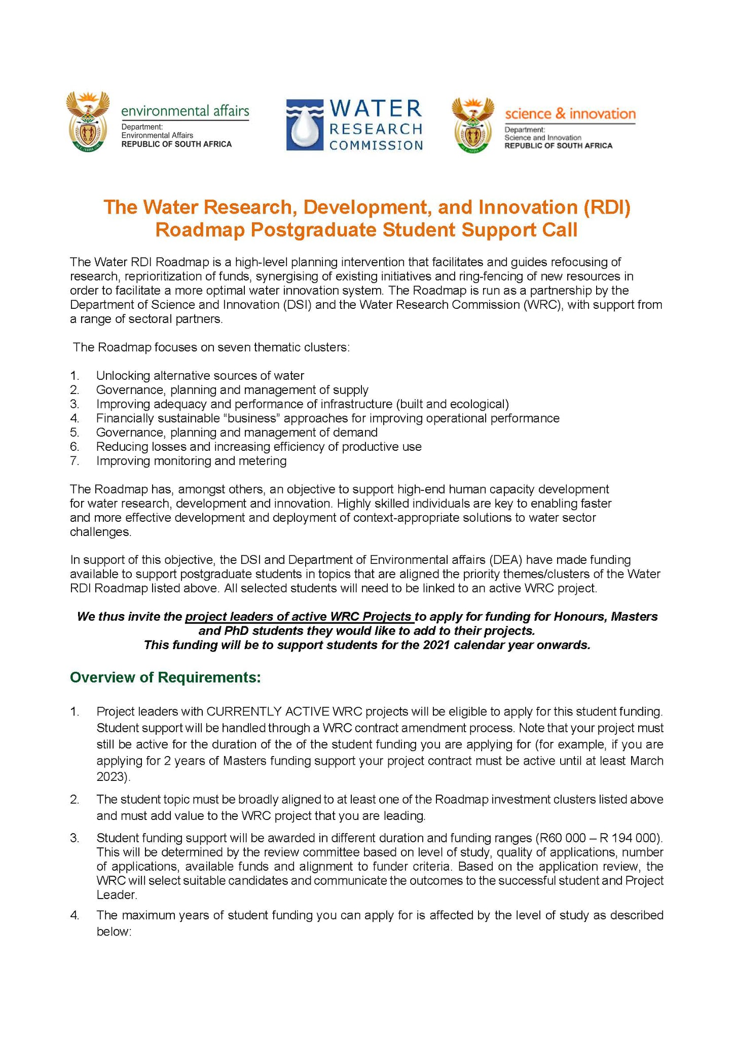 The Water Research, Development, and... - Water RDI Roadmap