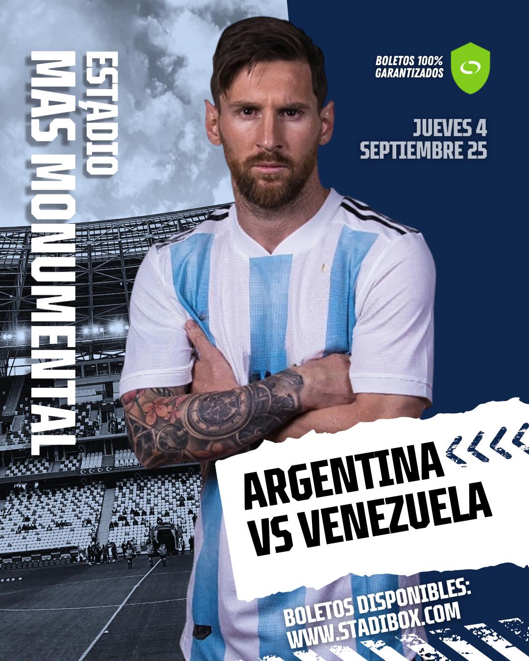 Stadibox - 🏟️ ARGENTINA VS VENEZUELA 📍 Estadio Más Monumental 🗓Jueves 4 ...