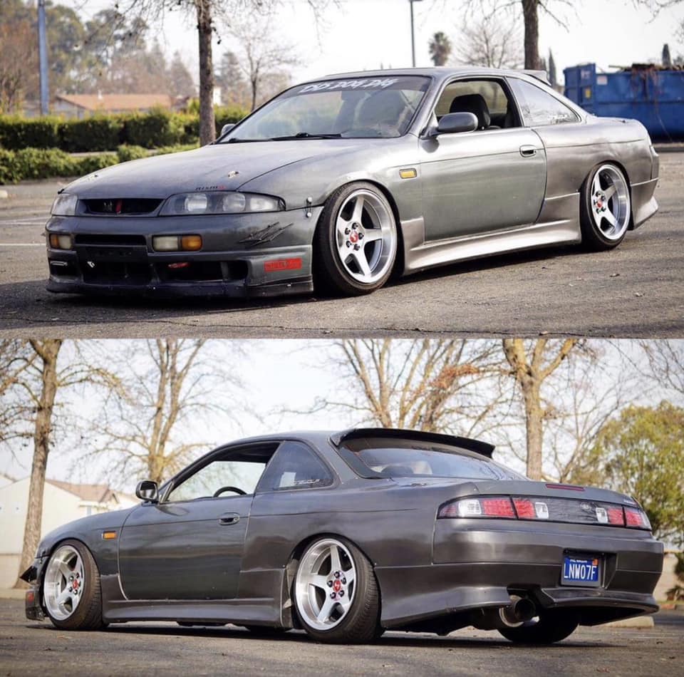 nikonikoking　s14 R33 S14 with R33 Skyline Front End Conversion