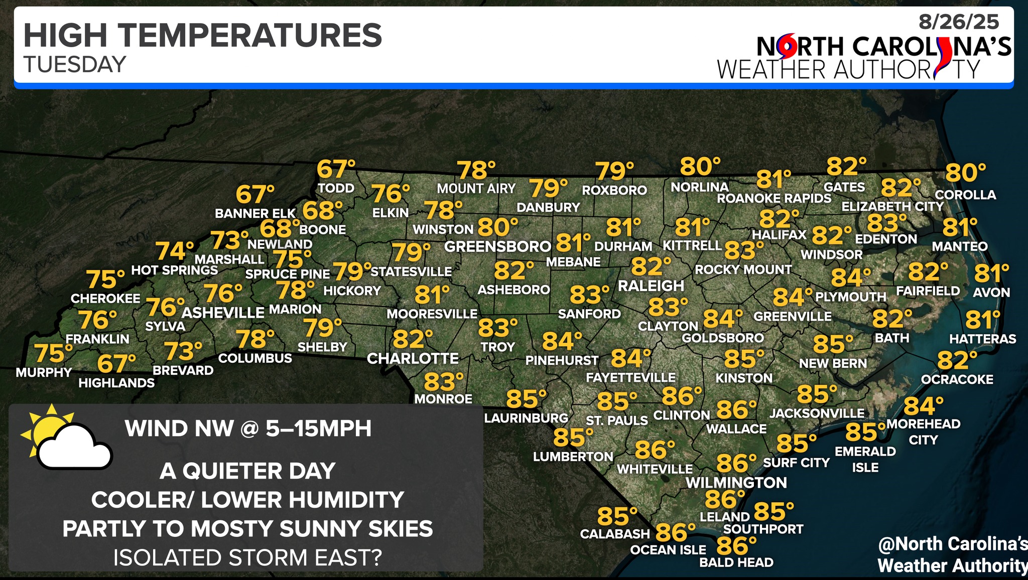 North Carolina's Weather Authority - A new day and the temperatures ...