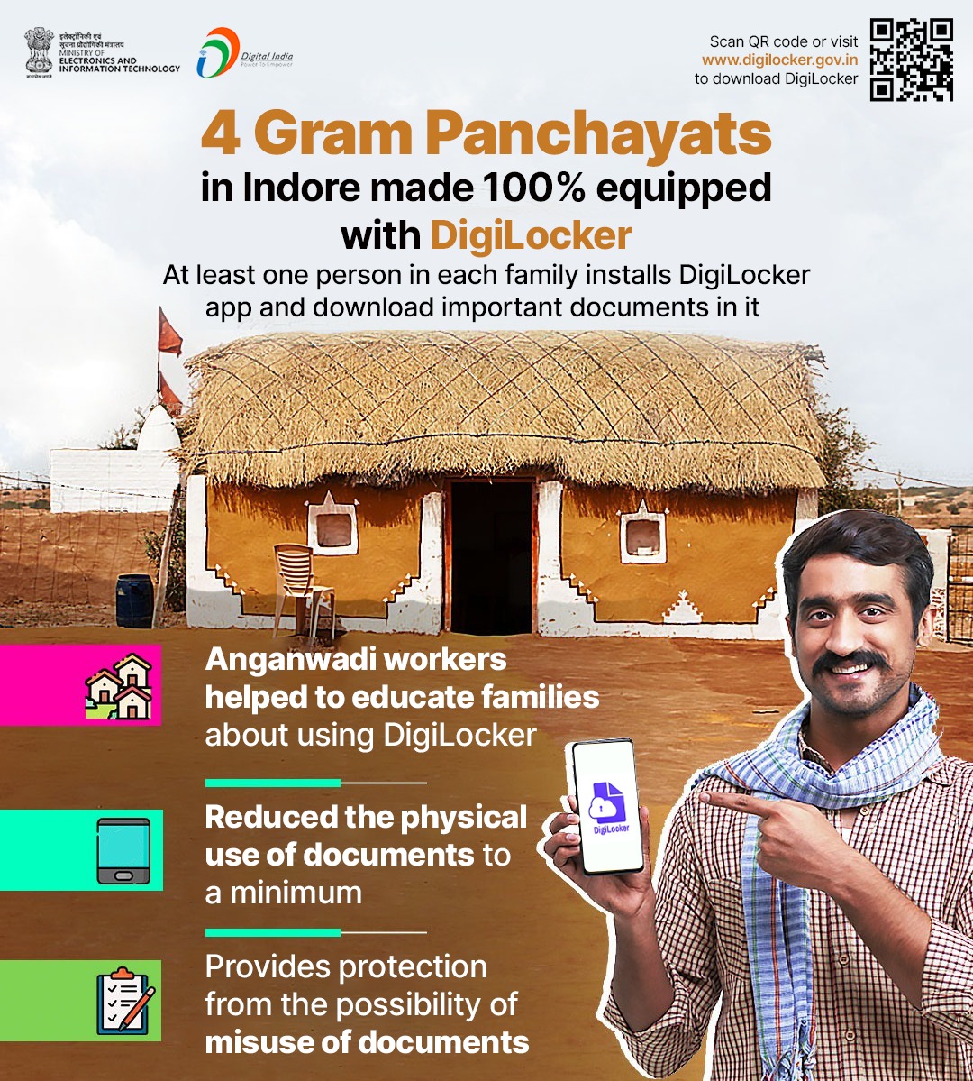 Digital India - 🇮🇳 Indore gives a thumbs up👍 to Paperless...