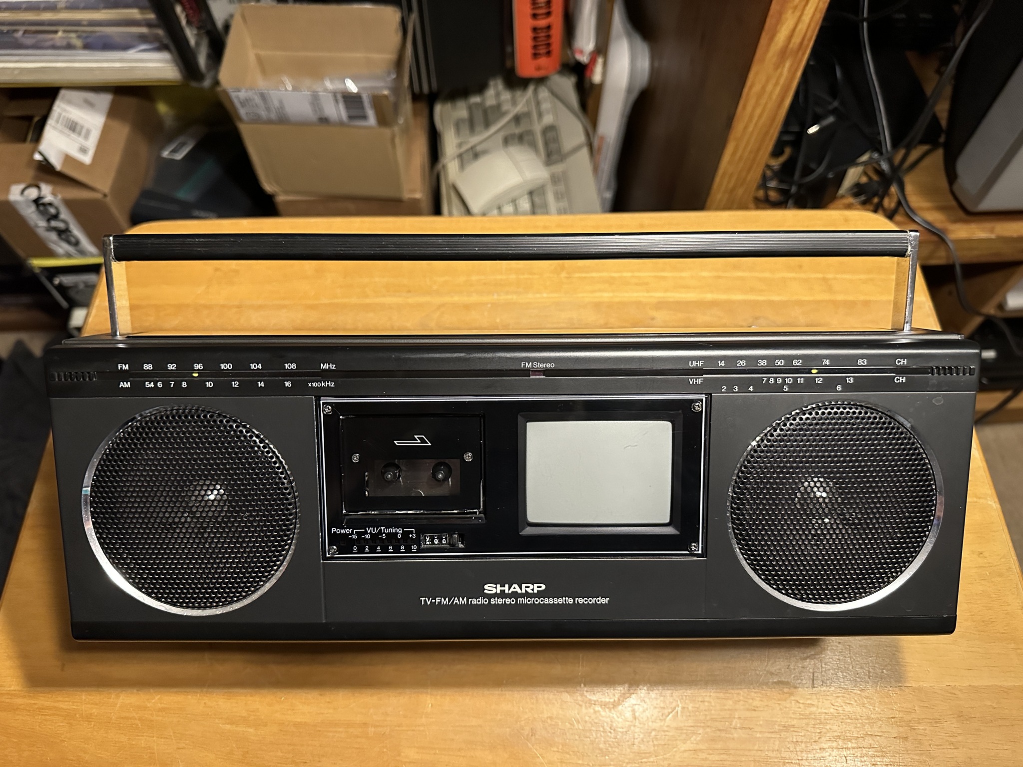 This is a vintage Sharp GX-3R stereo system with a separate RP-3R