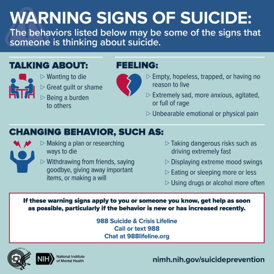 Lewis - 🧠 Know the Warning Signs of Suicide – It Could Save a Life 💛 ...