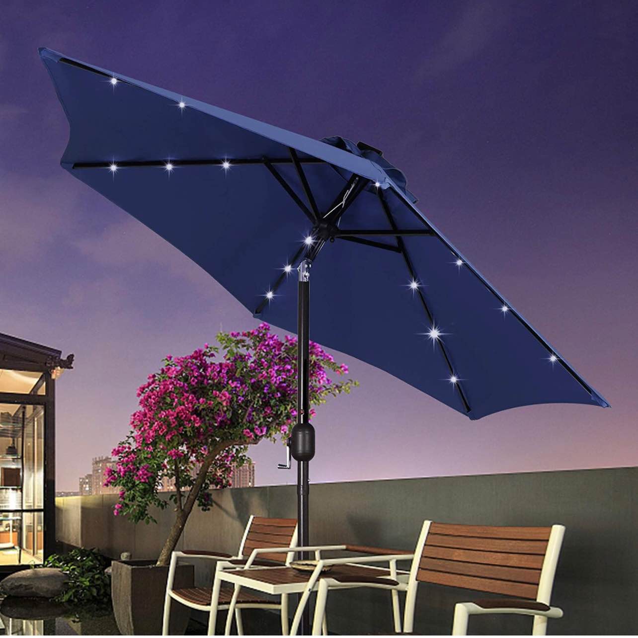brella lights patio umbrella lighting Home Innovations Brella-Brite LED Light, 28 Super Bright LEDs, Battery Operated so there is no need to plug in Umbrella LED Ball Lighting Kit