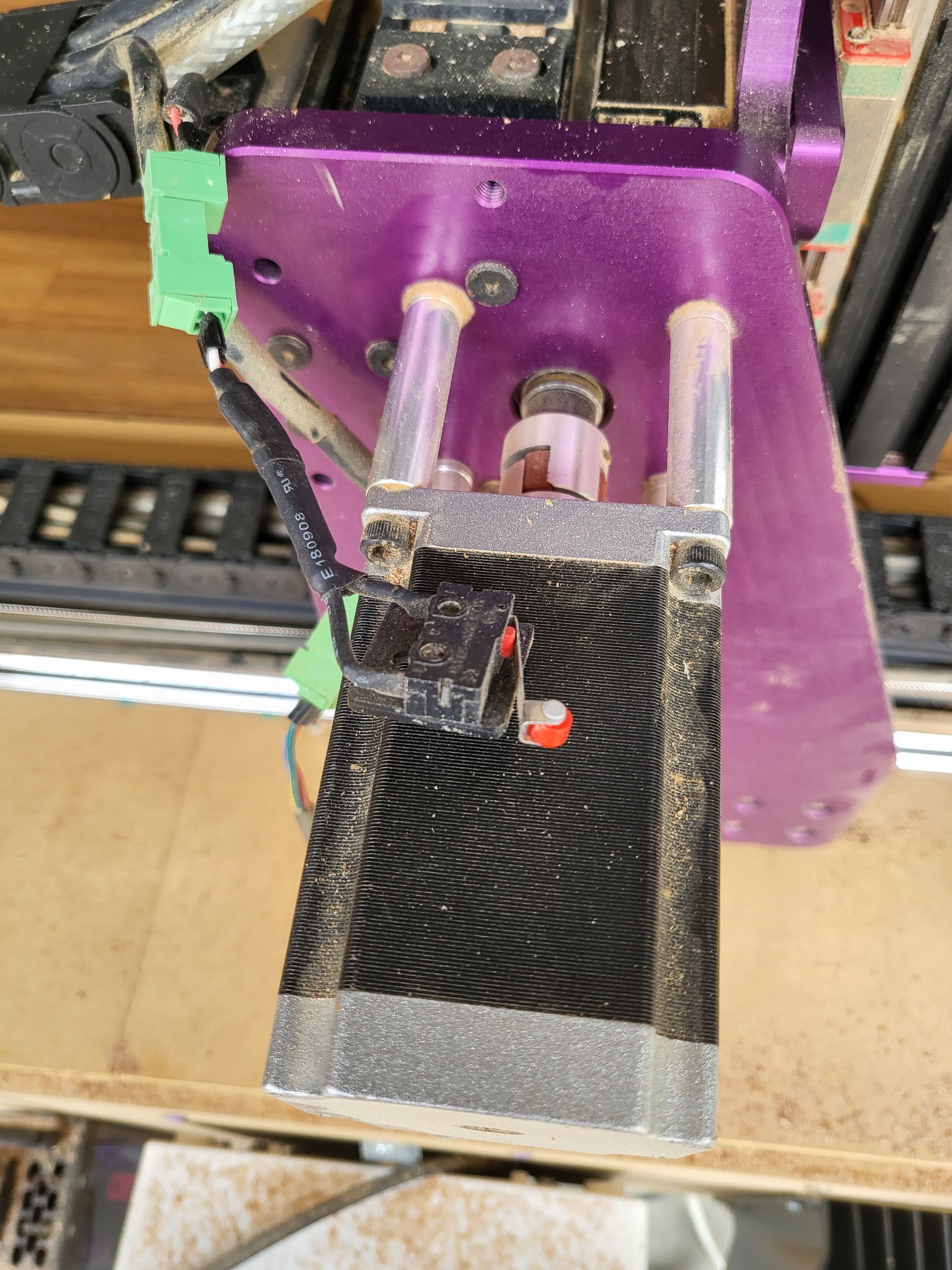 Where does the Y limit switch connect on a CNC machine?