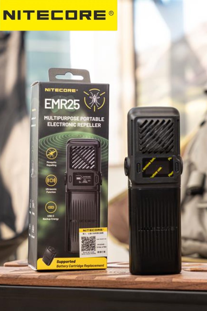 多機能・強力】Nitecore EMR25 携帯用蚊除け機＆モバイルバッテリー 多