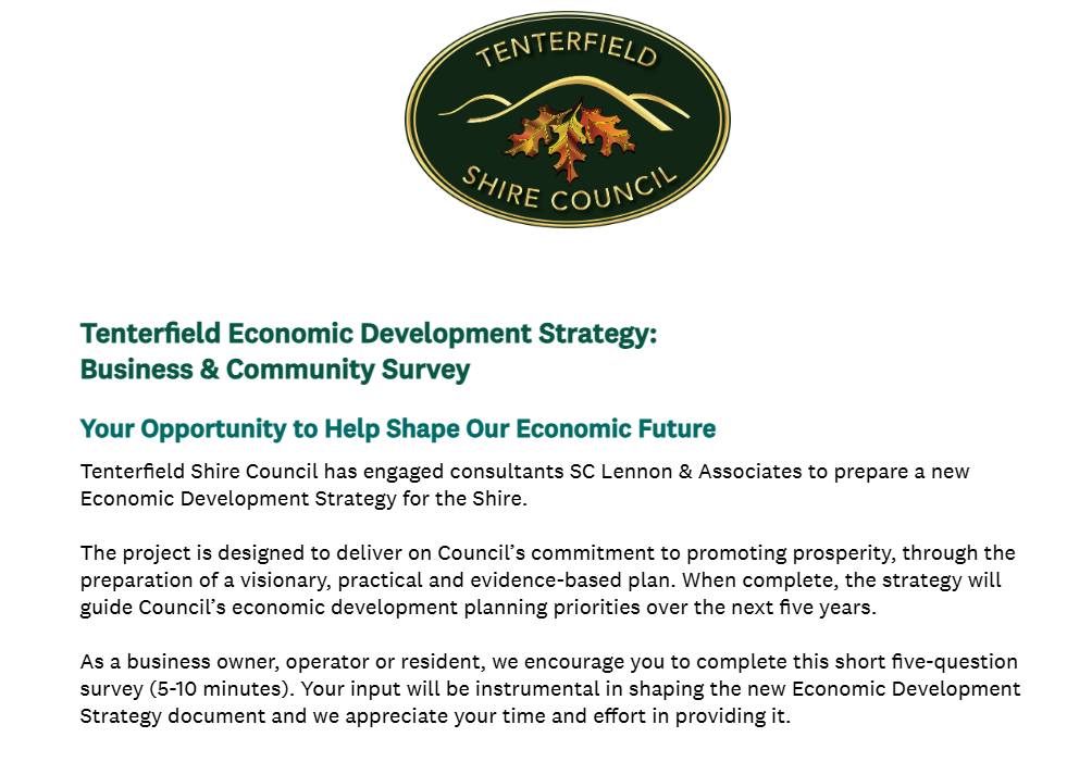 Tenterfield Economic... - Tenterfield Shire Council | Facebook
