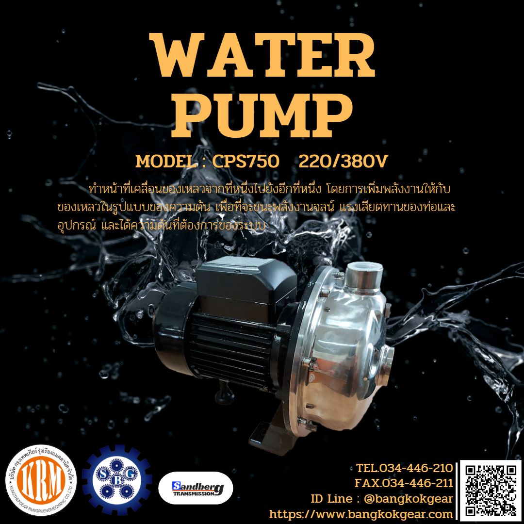บริษัท กรุงเทพเกียร์ รุ่งเรืองแมคคานิค จำกัด ผู้นำเข้า WATER PUMP ...