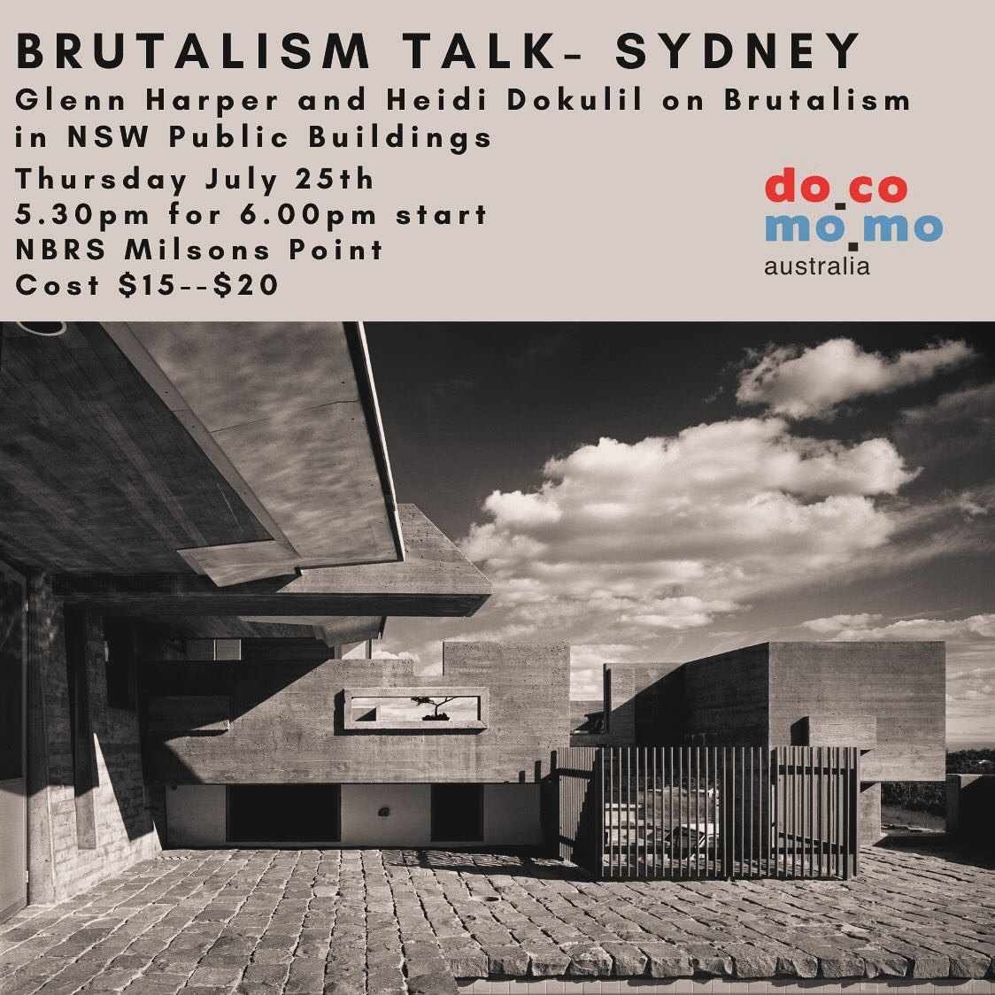 Our 2024 SYDNEY TALK SERIES continues... - Docomomo Australia | Facebook