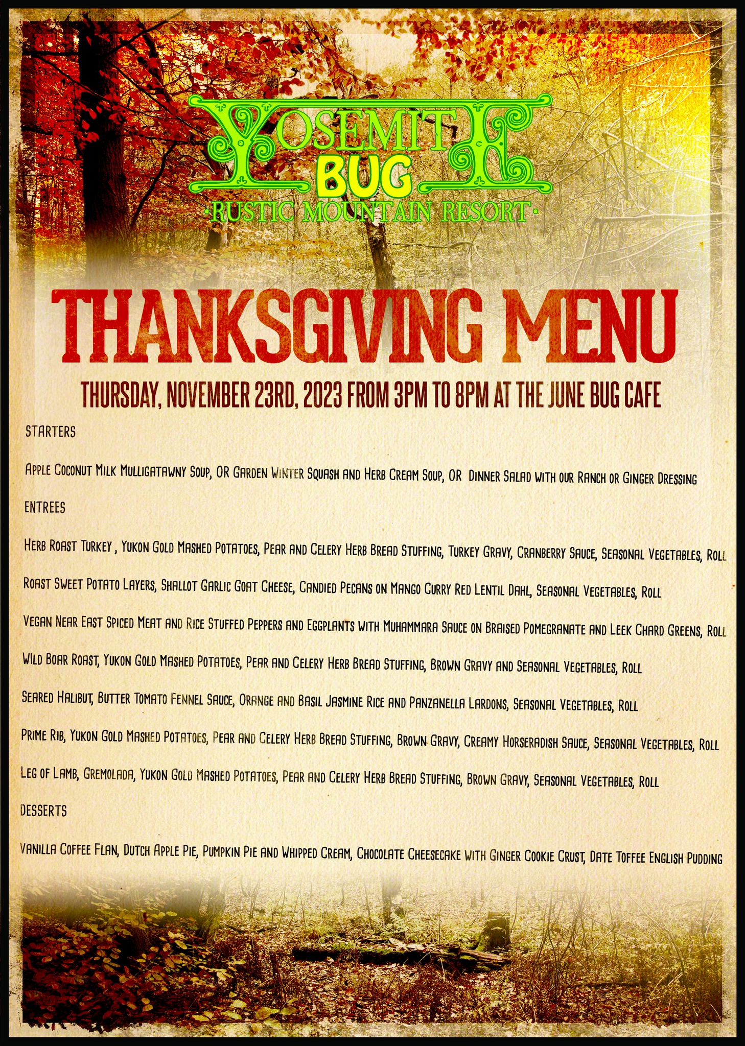 June Bug Cafe - Thanksgiving Dinner: Starter, Dessert and... | Facebook