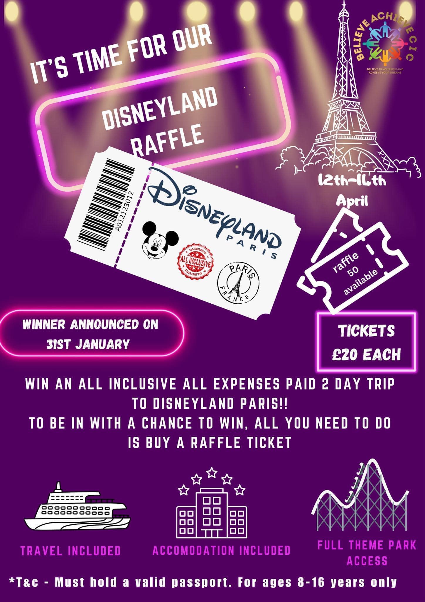 DISNEYLAND RAFFLE ALERT! 🎉... - Believe Achieve C.I.C | Facebook