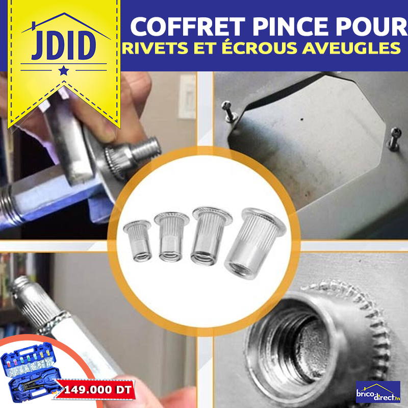PRESCH Pince à Riveter Professionnelle 79 Pcs – Kit Complet Avec 75 Rivets, Forets HSS Précis & Clé De Calibrage, Pour Rivets Aveugles 3.2/4/4.8 Mm