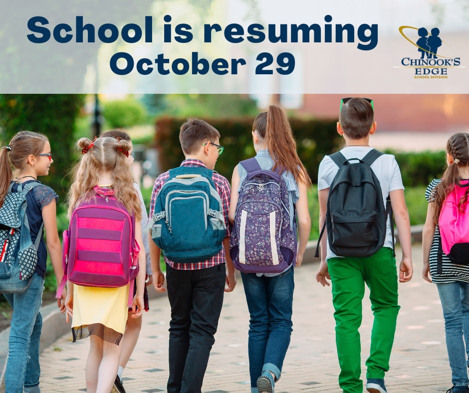 Olds - Students will return to school on Wednesday, October 29. A ...