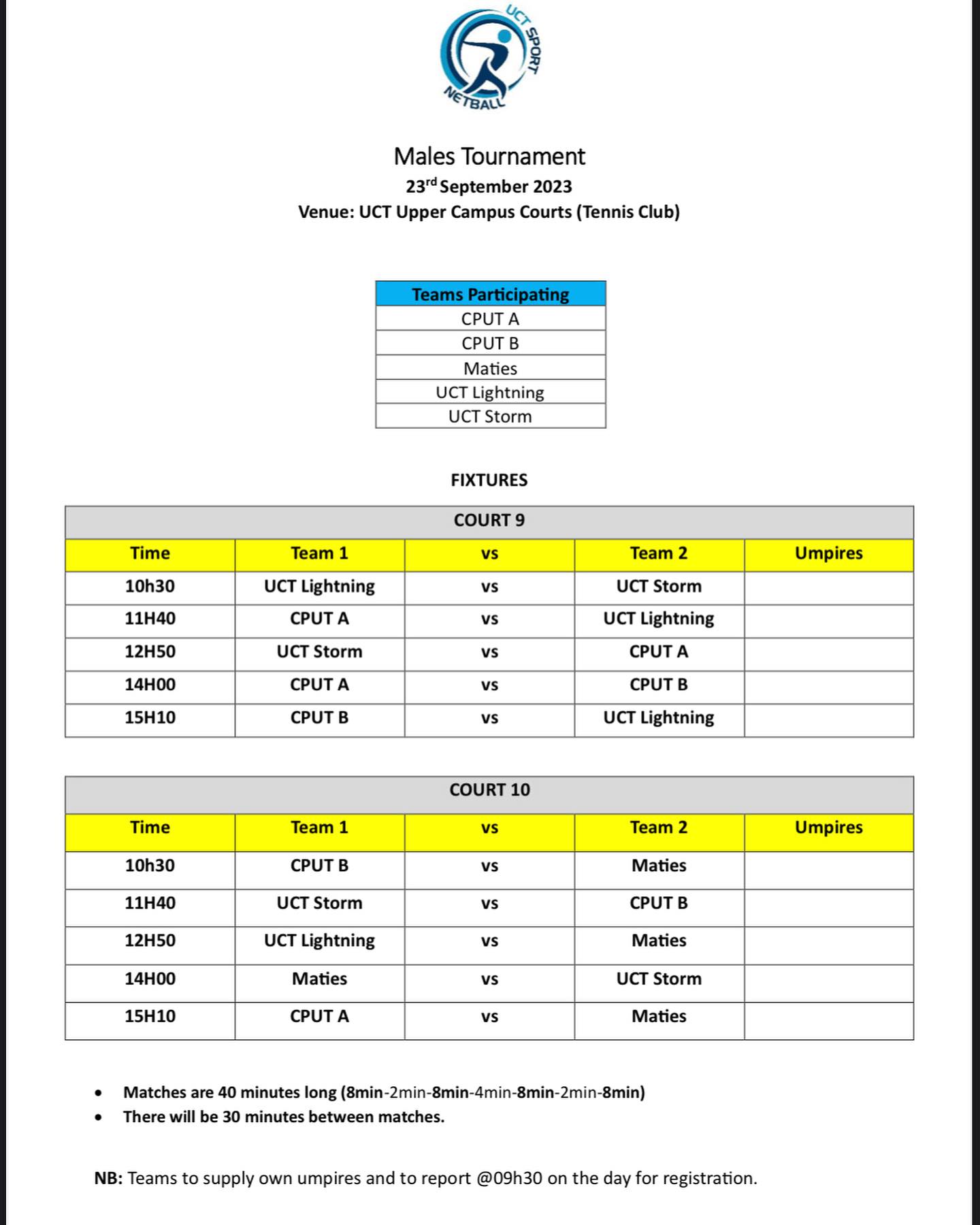 UCT Netball Club | Cape Town