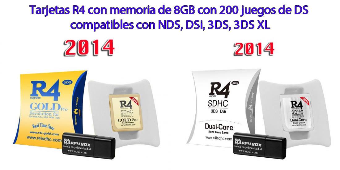 inflonet - TARJETAS R4 PARA DS-DSI-3DS CON MAS DE 200...
