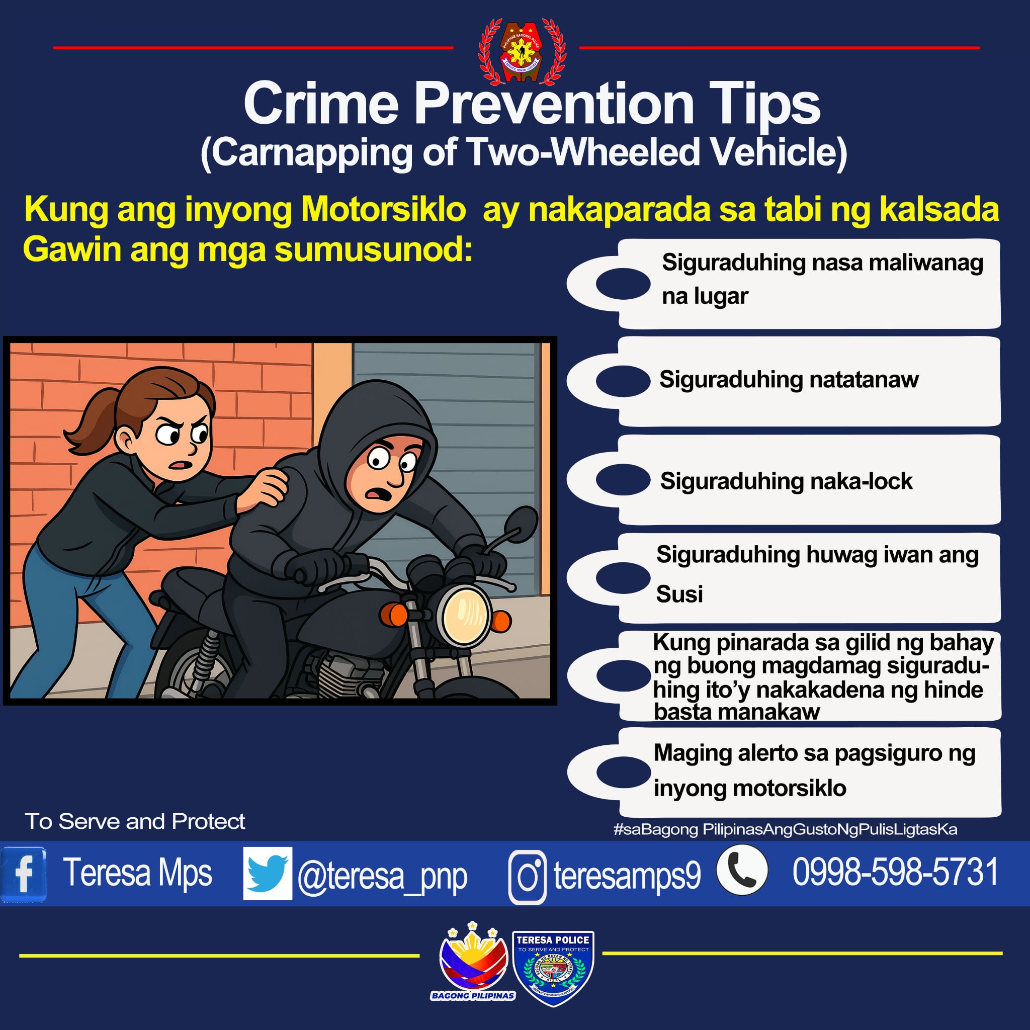 Teresa - Crime Prevention Tips (Carnapping of Two-Wheeled Vehicles) # ...
