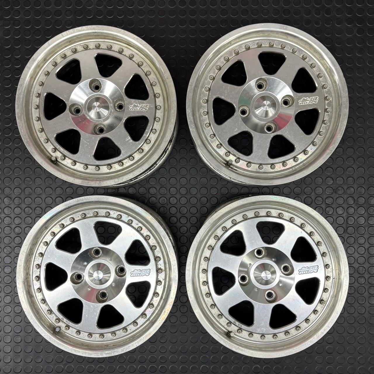 Mugen M7 Silver set of 4 In stock ready to ship. 15 Inch 6.5JJ +45 