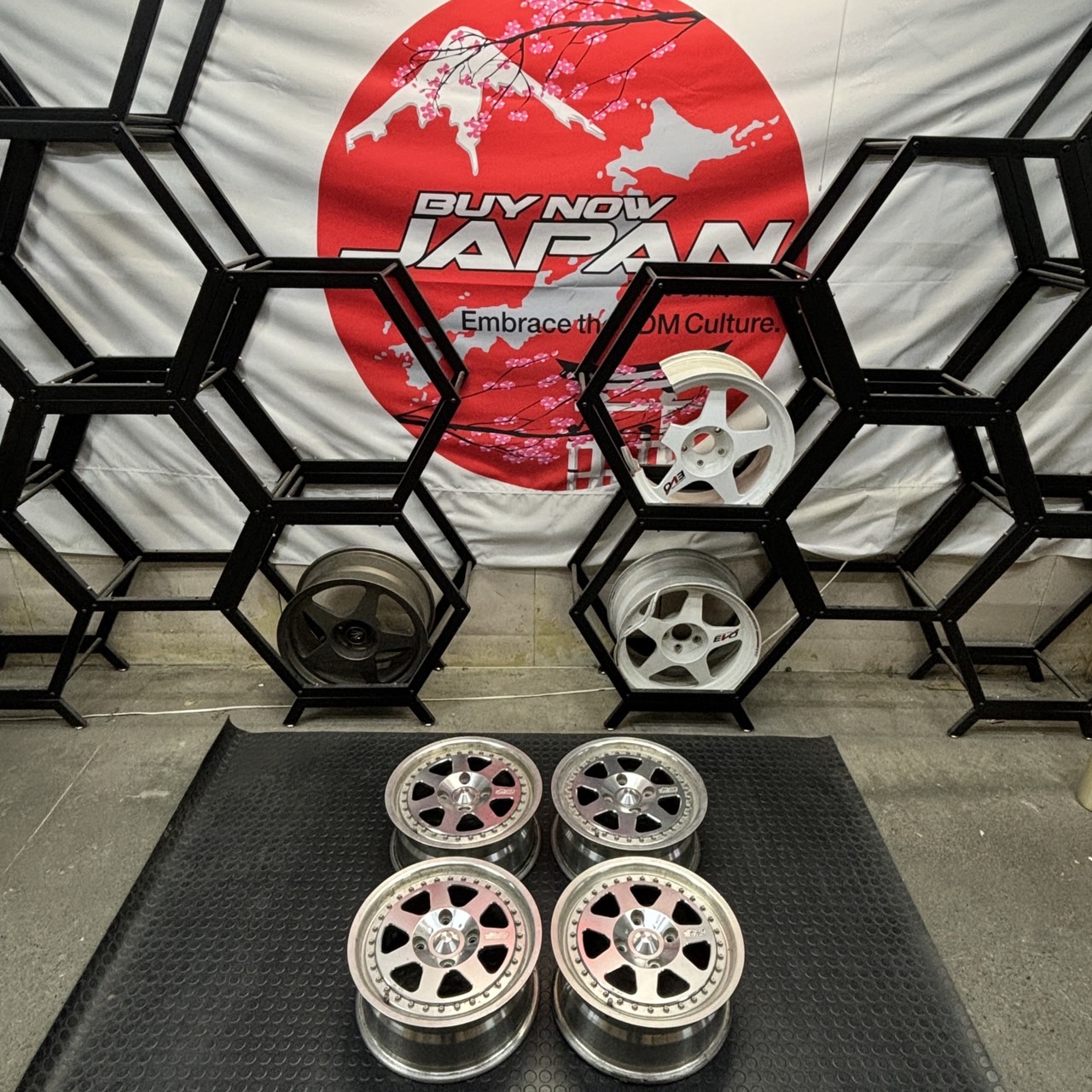 Mugen M7 Silver set of 4 In stock ready to ship. 15 Inch 6.5JJ +45 