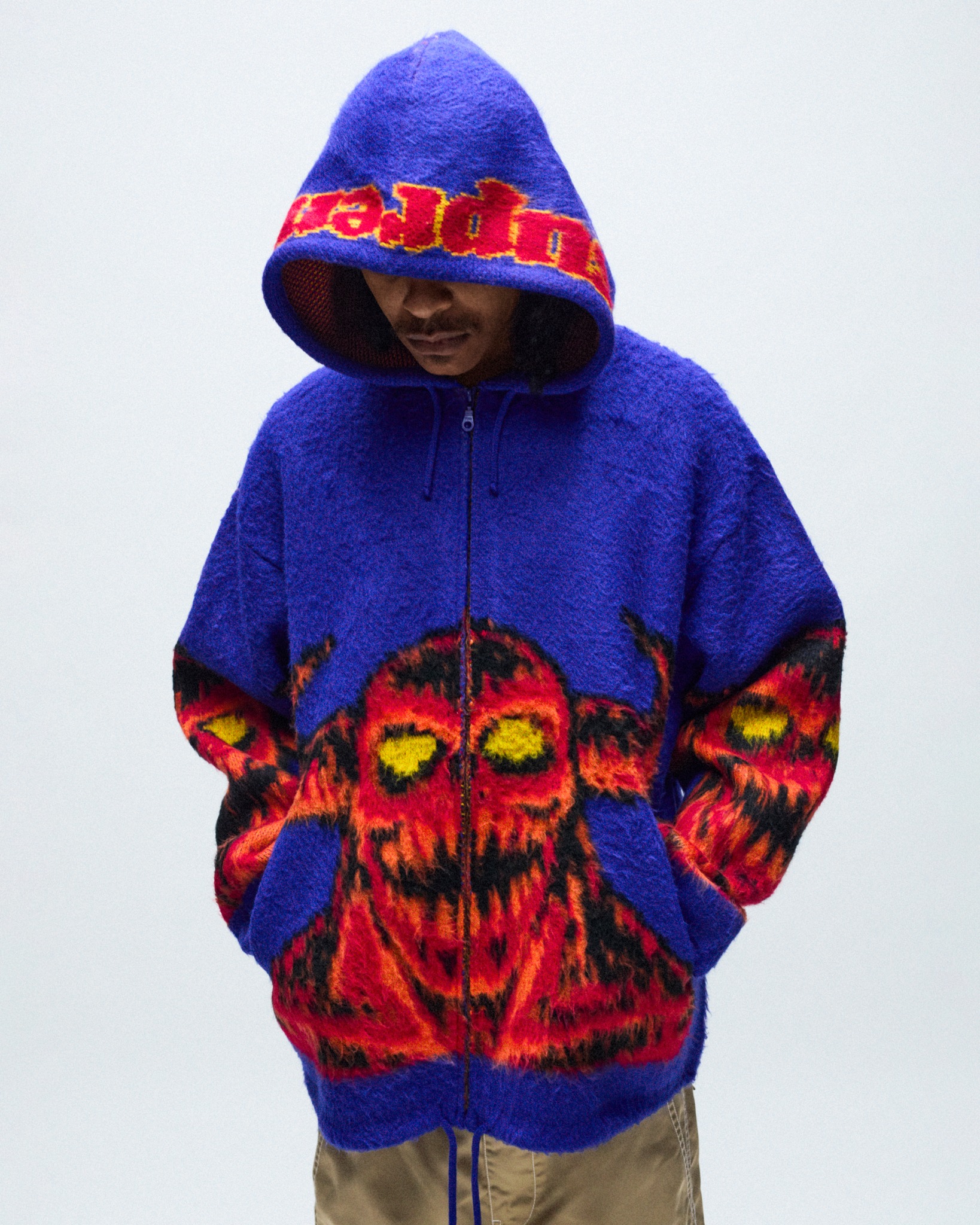 Supreme - Supreme/Toy Machine Zip Up Hooded Sweater Nylon Cargo 