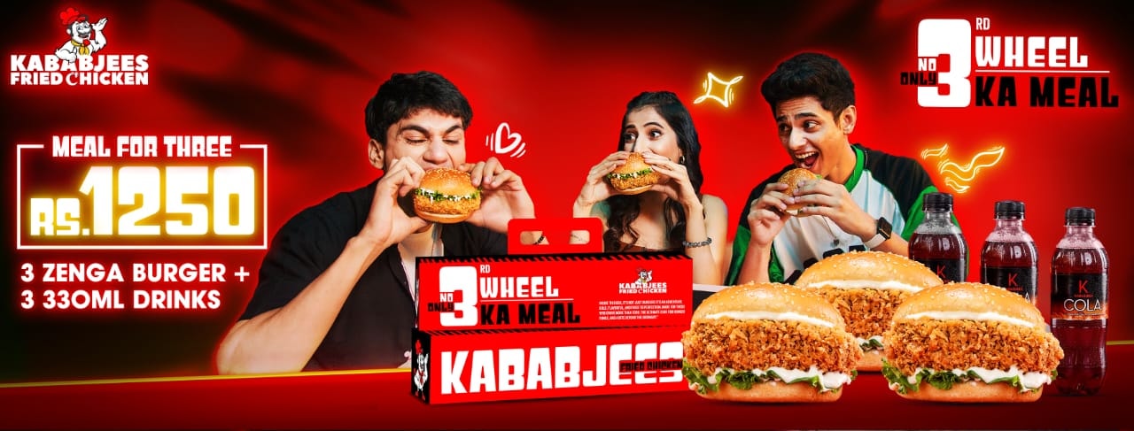 Kababjees - No Third Wheel, only 3 Ka Meal! 🍔🥤 A perfect feast crafted ...