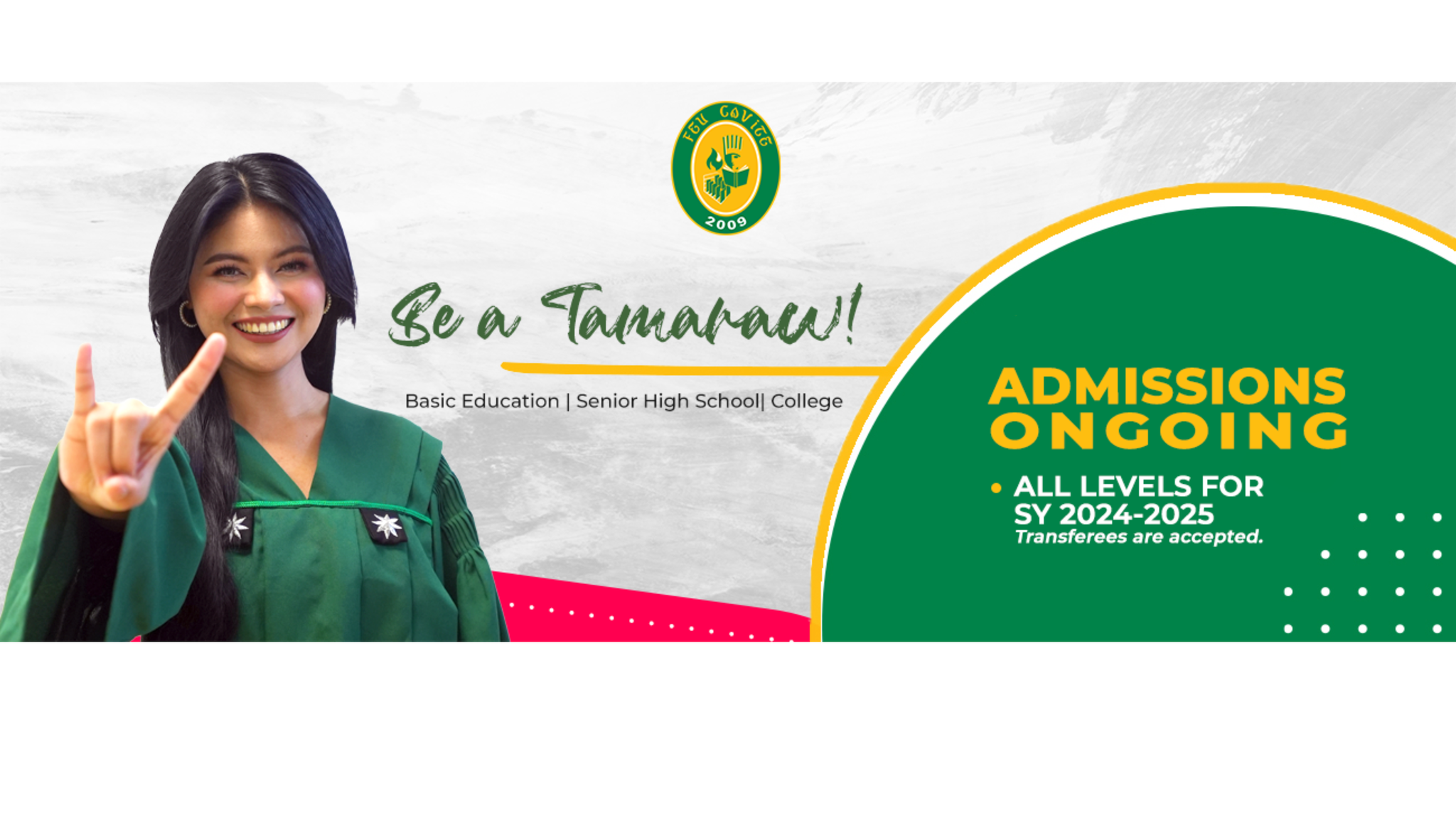 FEU - ADMISSIONS for SY 2024-2025 is ONGOING. For information on how to ...