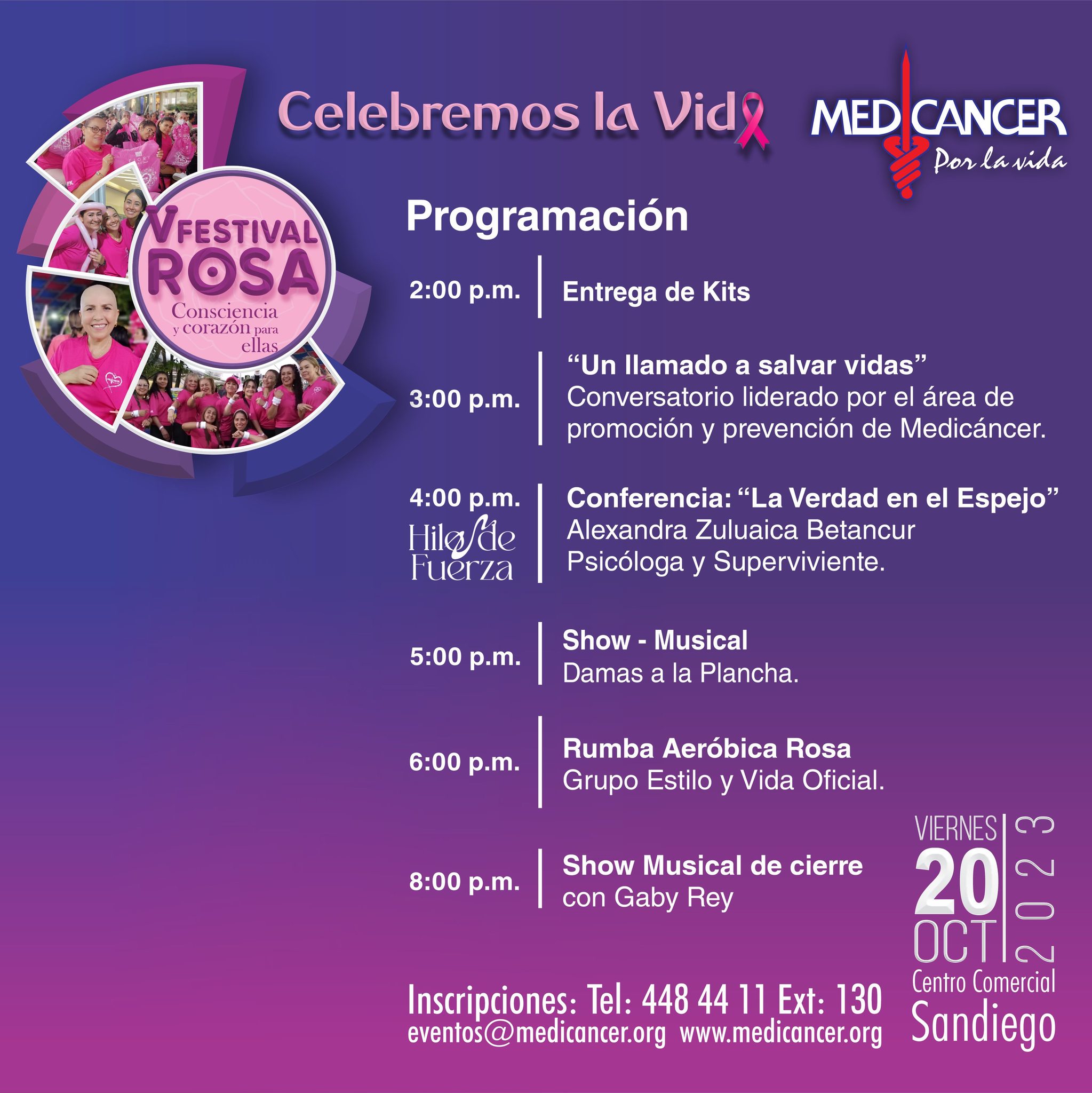 Medicáncer - Conoce la programación del #FestivalRosa y acompáñanos a ...