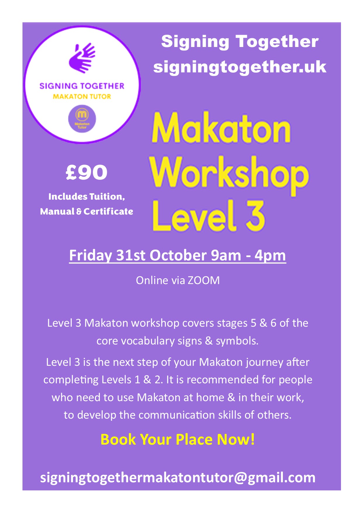 Signing - 👉 Are you thinking about taking the next step in your Makaton ...