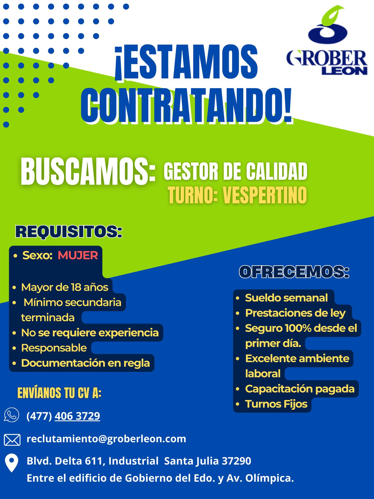 Grober León Vacantes | Mexico City