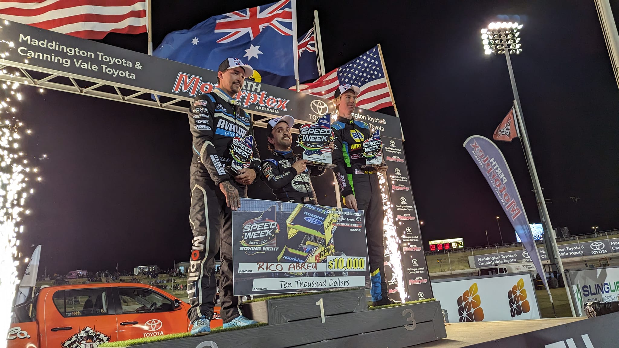 Perth Motorplex - RICO wins a thriller and takes $10k on...