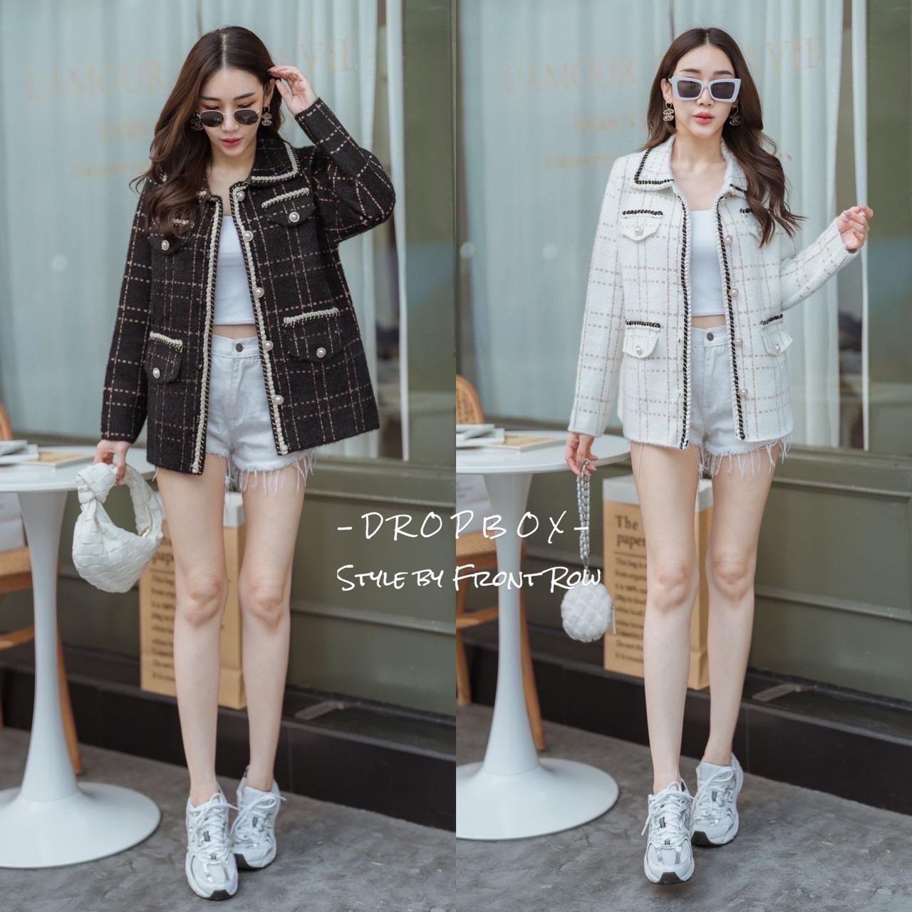 ชุดแฟชั่นสวย - DROPBOX Style by Front Row CC long Sleeves Knit Blouse ...