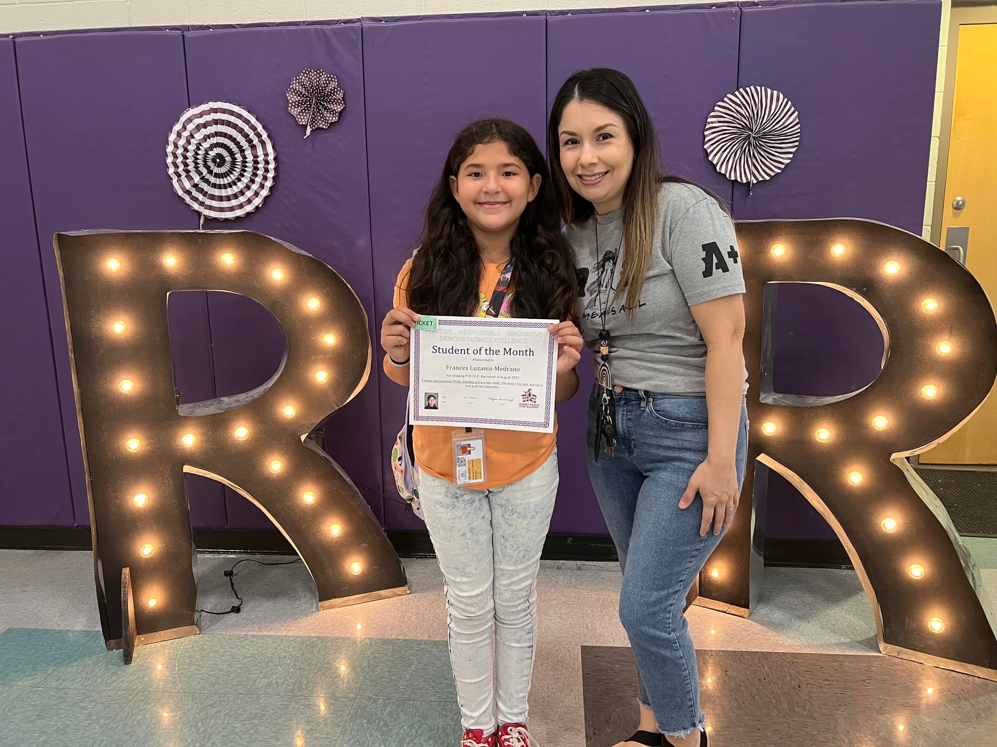 First Student of the Month... - Rogers Ranch STEM Academy