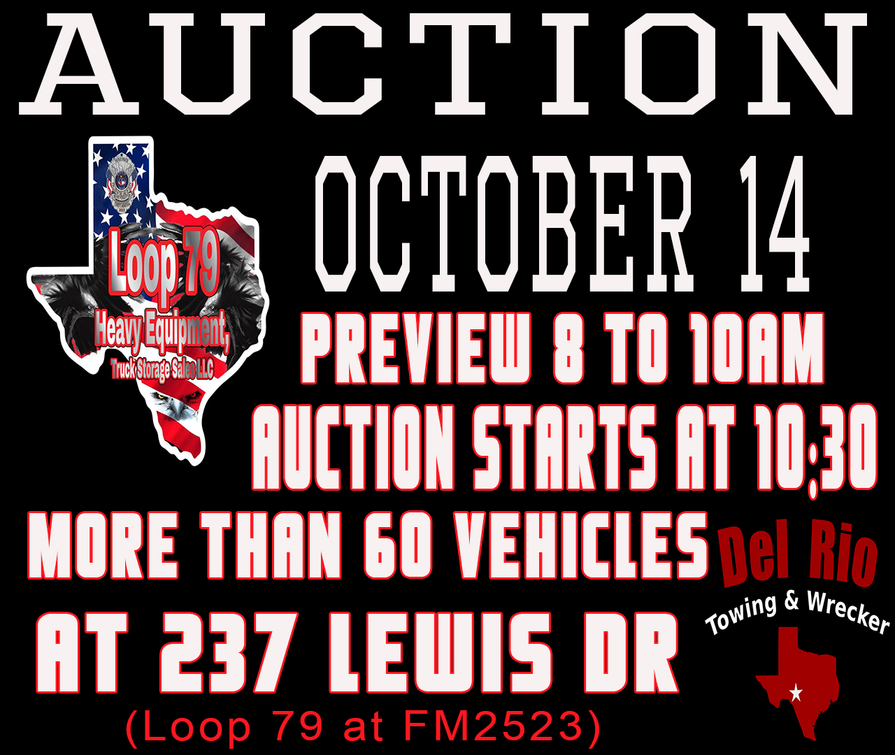 KWMC 1490am - Del Rio Towing and Wrecker Auction October... | Facebook