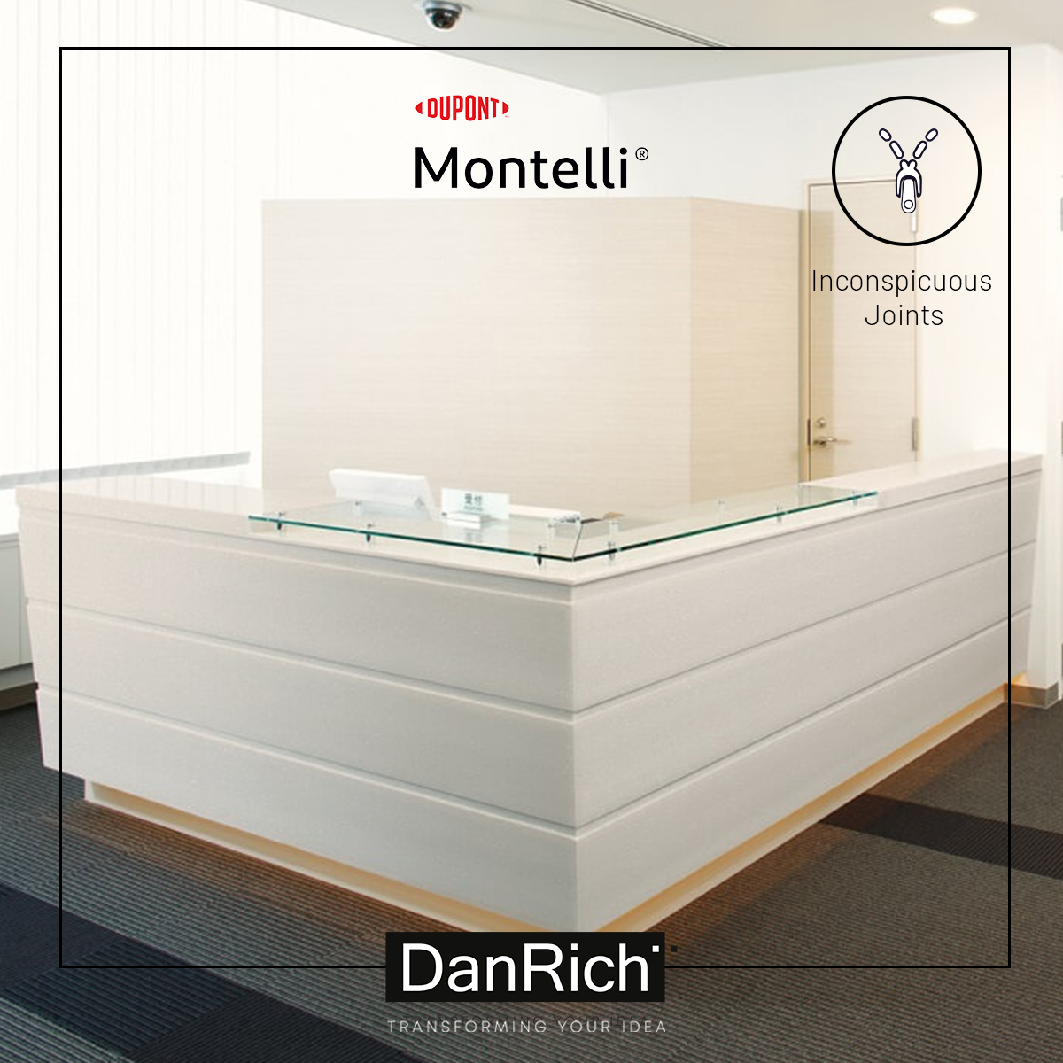 DanRich - DuPont™ Montelli® solid surface sheet can be cut, routed ...