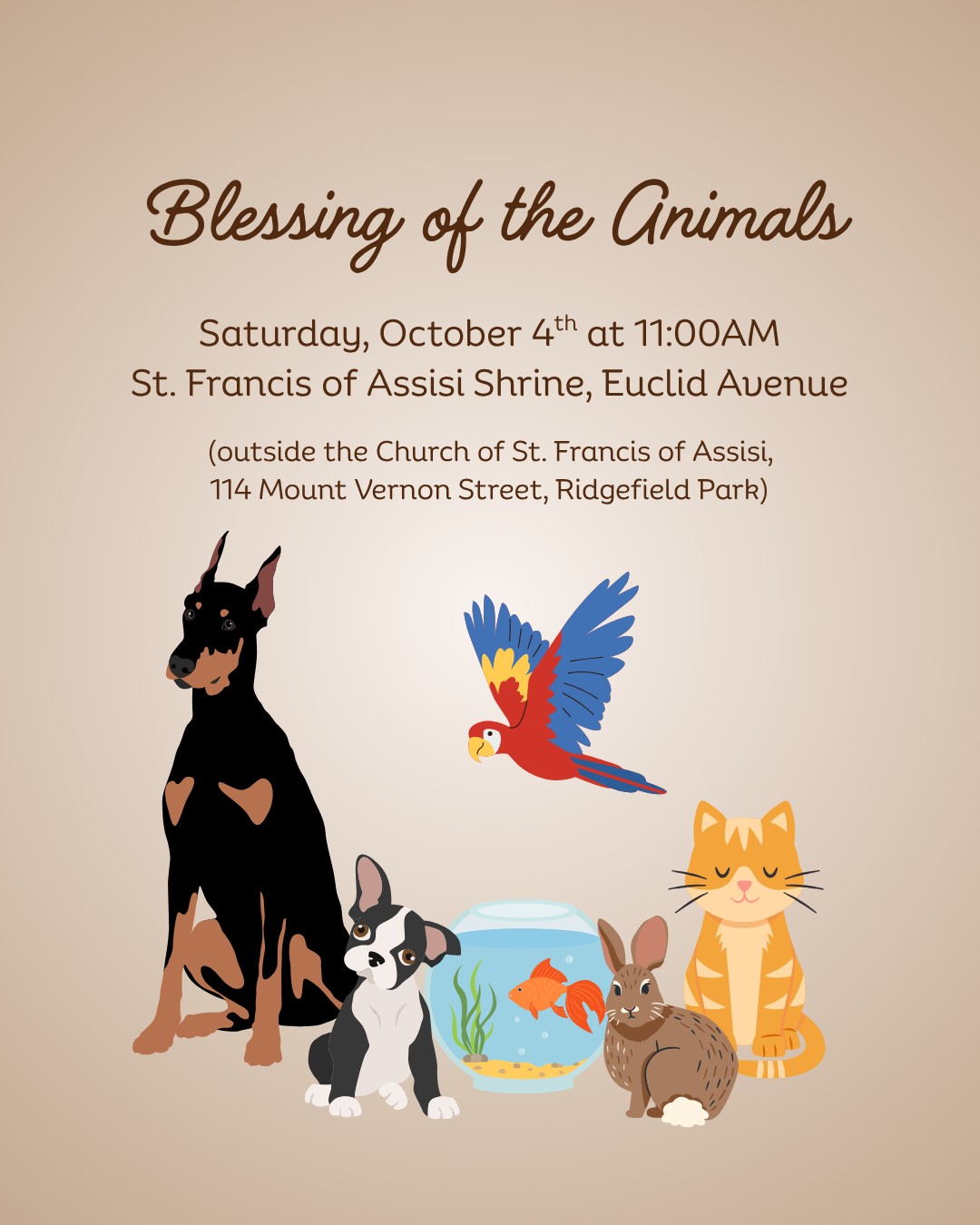 Ridgefield Park - Annual Blessing of the Animals Saturday,... | Facebook