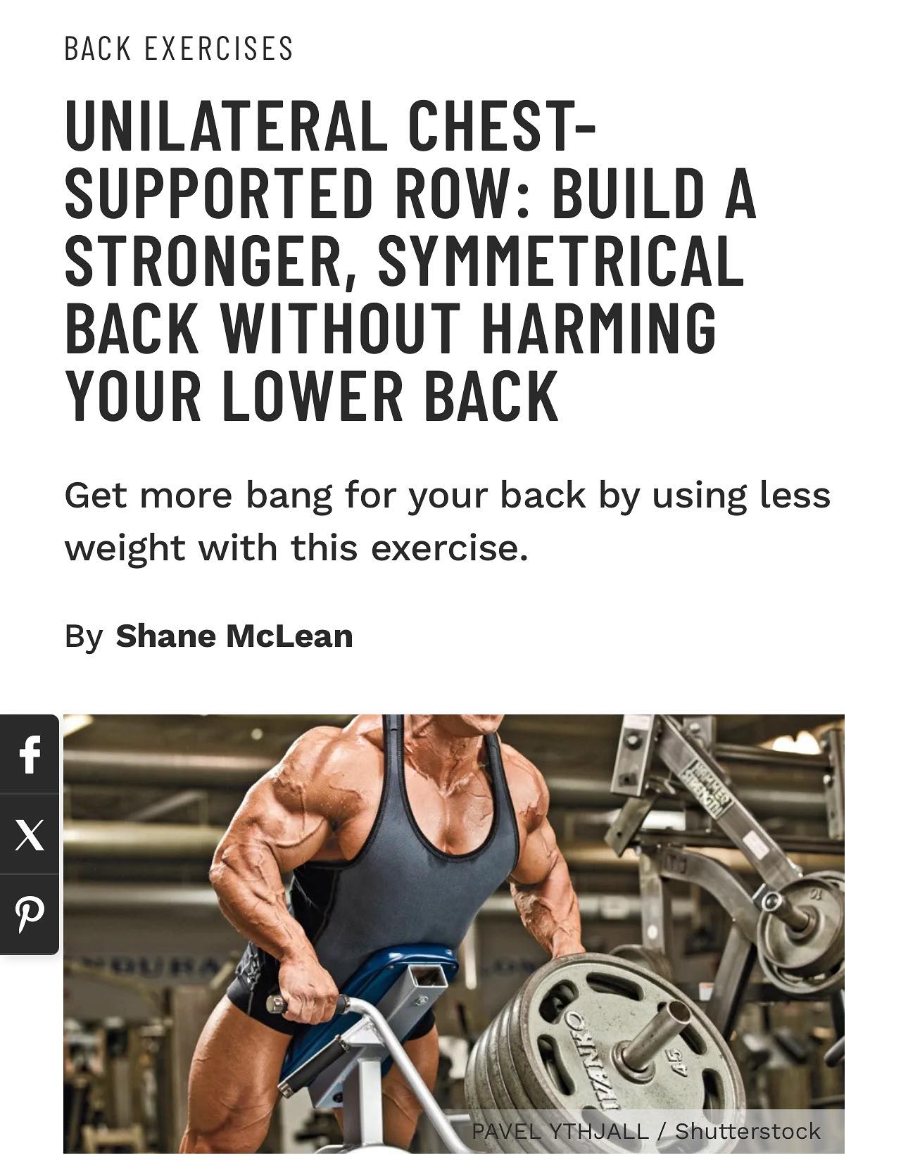 Muscle - UNILATERAL CHEST-SUPPORTED ROW: BUILD A STRONGER, SYMMETRICAL ...