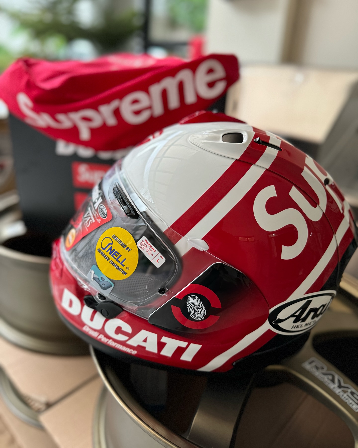 Supreme Ducati Arai Corsair-X Helmet Size: Large Brandnew Complete