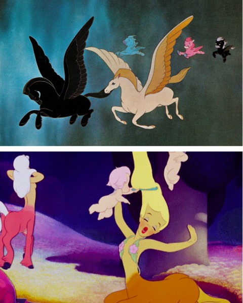 Fantasia animation art pieces from Pastoral Symphony