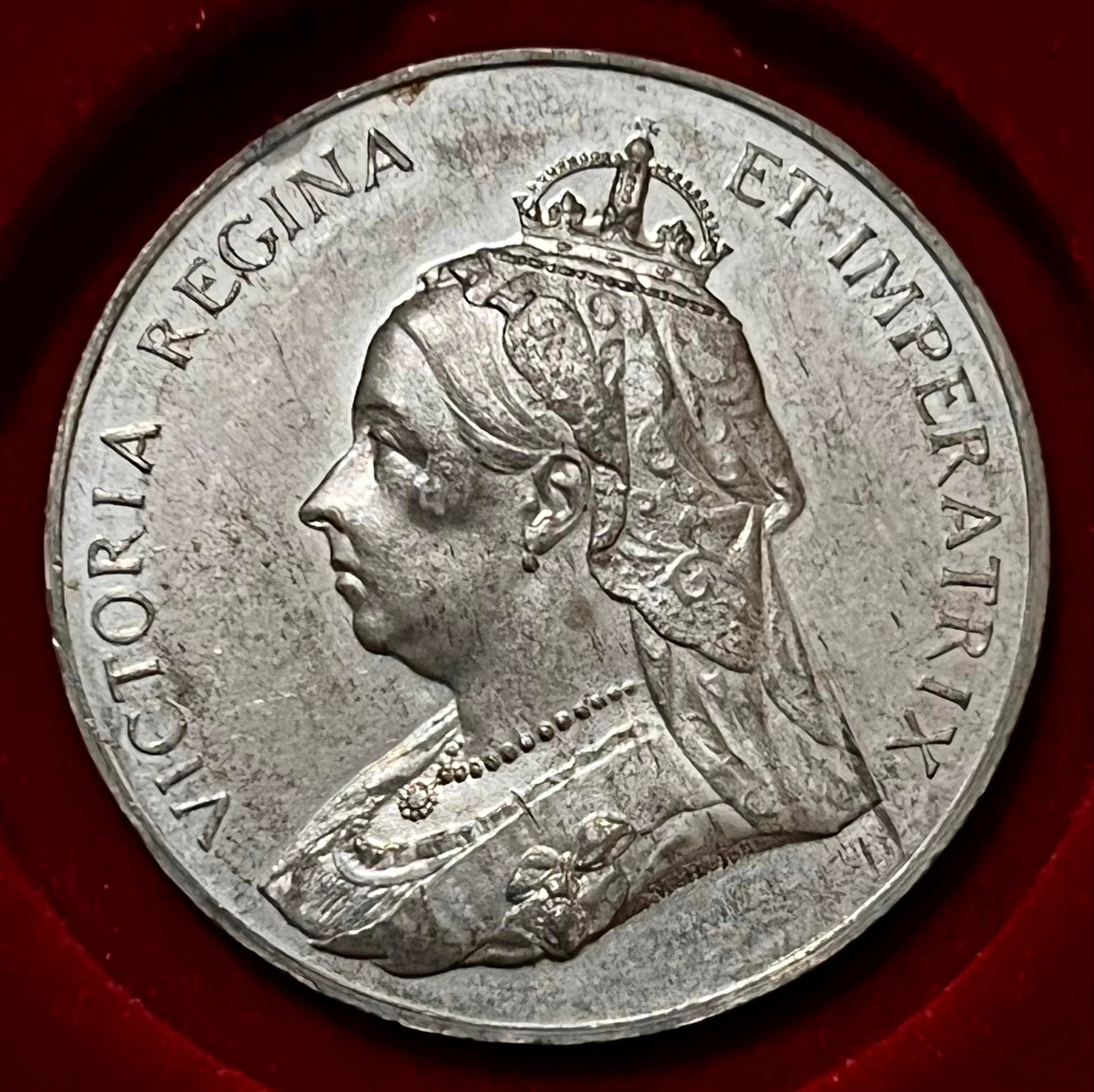 What is the 1897 diamond jubilee one crown coin with Nurnberg