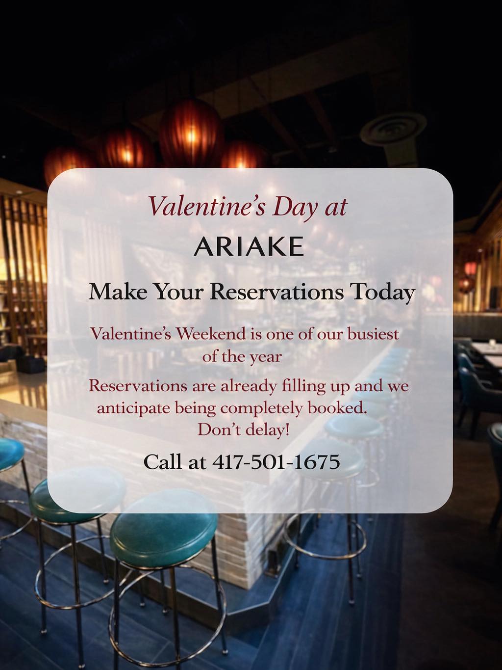 Ariake- Sushi and Robata | Springfield MO