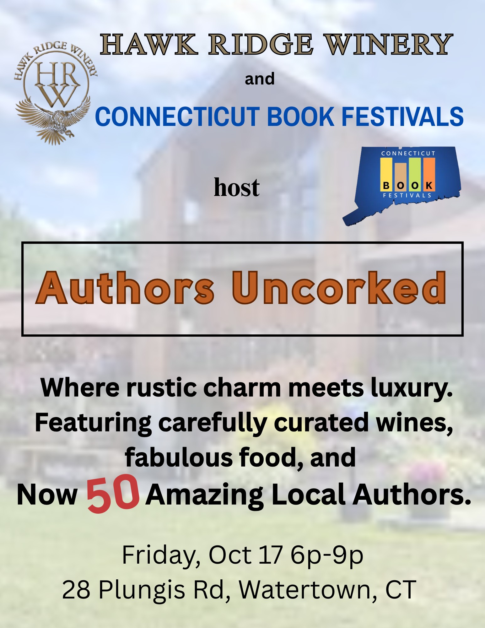 Authors Uncorked at Hawk Ridge Winery