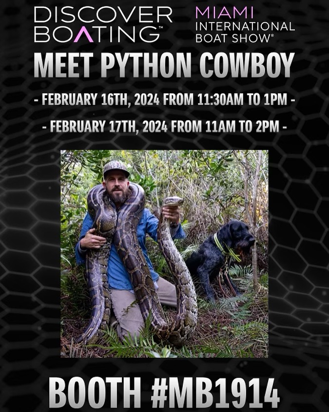 Python - Come see me today at the Miami Boat show, I’ll be at the ...