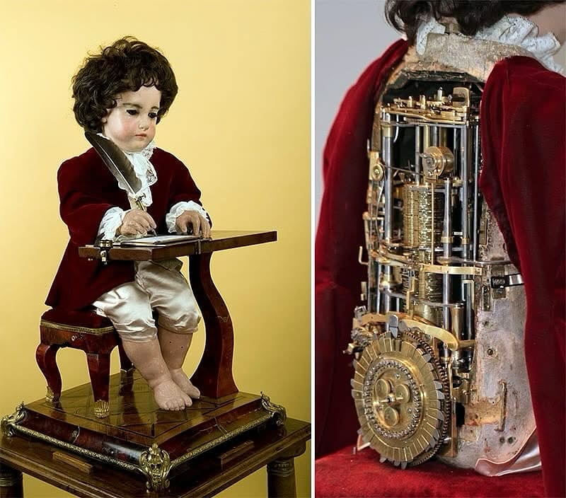 History - THE WRITER is a mechanical doll built in 1774 by Swiss ...